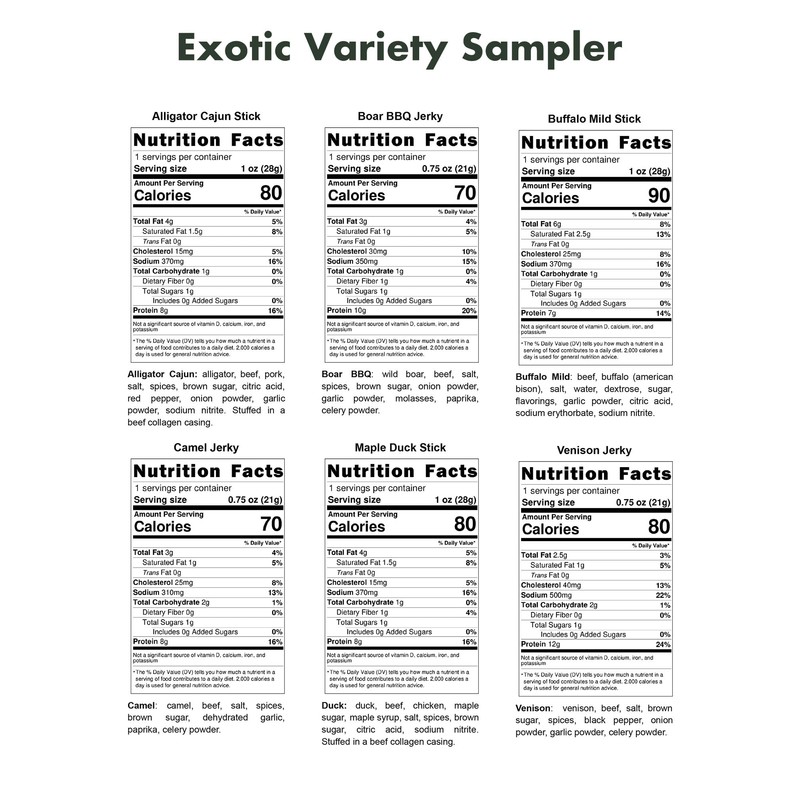 Buffalo Bob's Wild Game Meat Snacks (6 Pack), Beef Variety