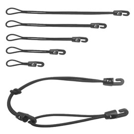MUWINC Elastic Band – Pack of 20 Rubber Tensioners with Hooks, 5 Sizes (10-30 cm), Lashing Straps Made of Latex for Camping, Tarpaulin & Transport (Black)