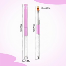 Ombre Nail Brush Art Brush for Nail Painting with Rhinestone Handle Nail Art Brush for Nail Extension Manicure Cleaning Gradient Gel Polish