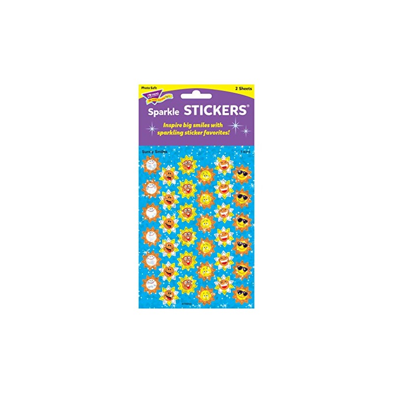 Trend Enterprises Inc. Sparkle Stickers Sunny Smiles