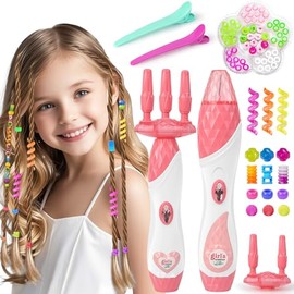 Hair Braiding Machine – DIY Hair Salon Toys for Girls with Braider, Beads & Accessories, Kids Hair Styling Tool Toy Set for Girls 3 4 5-12 Years Old