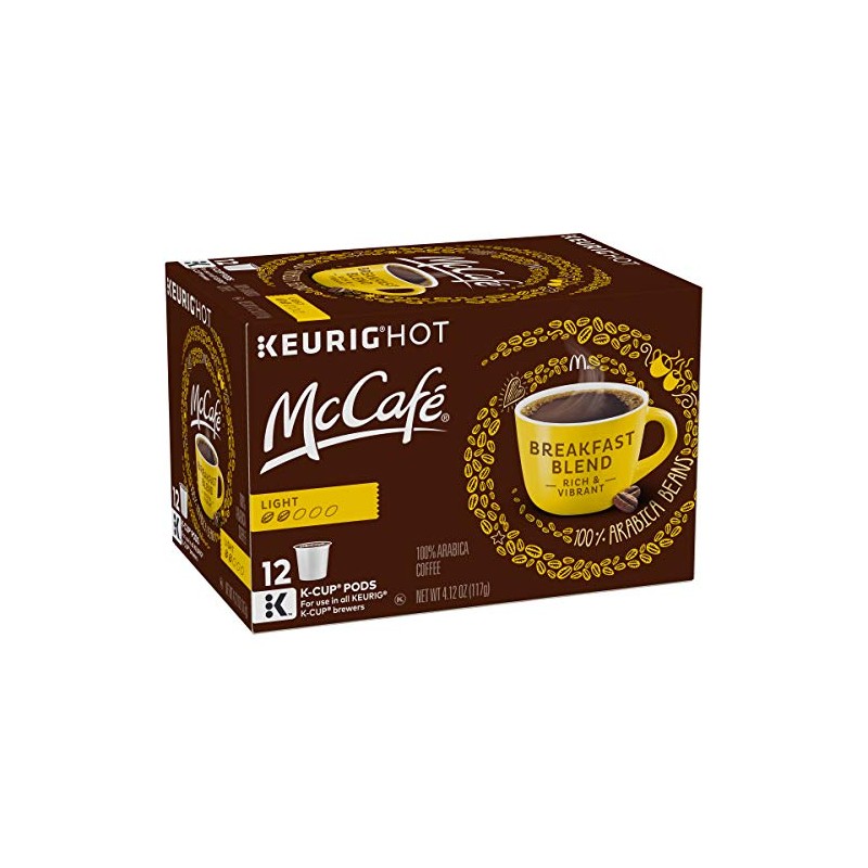 McCafé Breakfast Blend Light Roast K-Cup Coffee Pods (12 Pods)