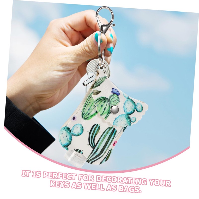 TOVINANNA 4 Sets Travel Toiletry Bottle 60ml Refillable Keyring Case