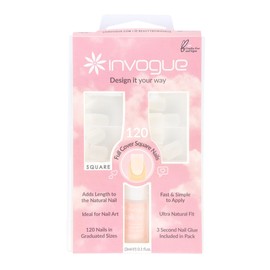 Invogue Full Cover Square Nails - 120pcs