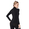 Liang Rou Women's Mock Turtleneck Ultrathin Long Sleeve Thermal Baselayer