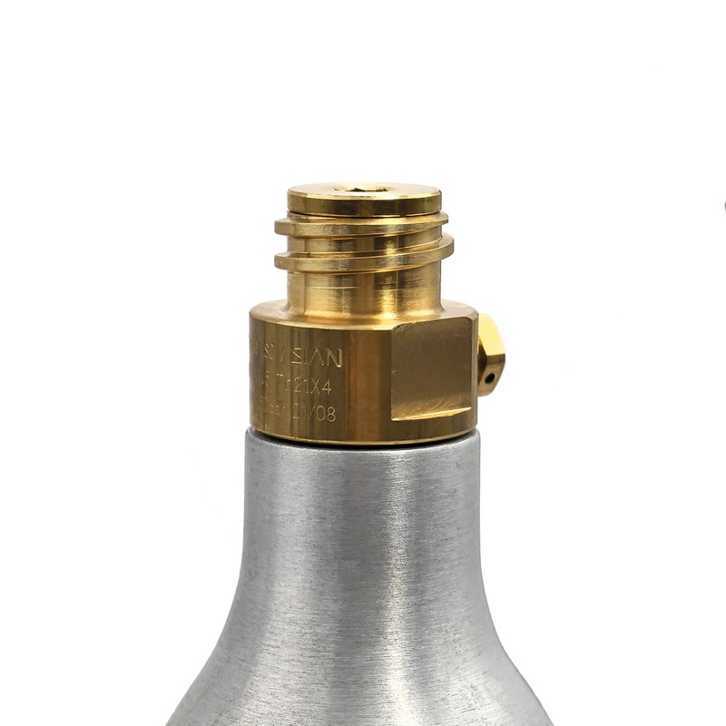 Aopkeo Soda Water CO2 Cylinder Valve M18x1.5 Bottle Replaceable Adapter