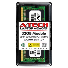 A-Tech 32GB RAM for Lenovo ThinkPad P14s Gen 2 (Intel) Laptop | DDR4 3200MHz PC4-25600 SODIMM 2Rx8 1.2V 260-Pin Non-ECC SO-DIMM Memory Upgrade