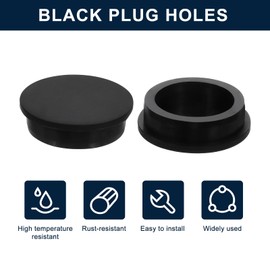 sourcing map 2 Pcs Black Plug Holes, Waterproof Rubber Button Plug for 56mm / 2.2" Hole