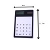 Operitacx Portable Transparent Touch Screen Calculator with Solar Power Compact