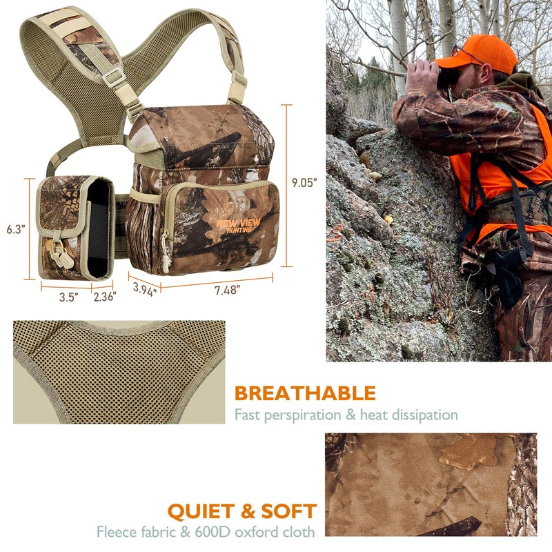 NewView Binocular Harness Chest Pack with Removable Rangefinder Pocket, Adjustable
