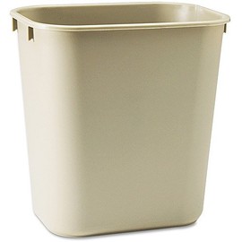 iLiving ILG828 Commercial Fiberglass Fire-Resistant Trash Can, 28 Quart/7 Gallon, Beige