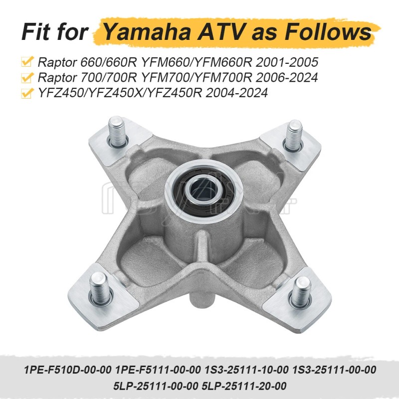 M MATI Front Wheel Hub w/Studs Kit for Yamaha Raptor