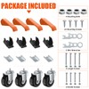 Ronlap Workbench Casters Wheels Kit 920 Lbs Capacity Retractable Casters