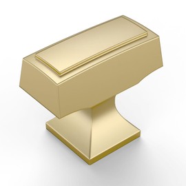Amerdeco 10 Pack Brushed Gold Cabinet Knobs 1.3 Inch(33mm) Single Hole Cabinet Handles Gold Dresser Knobs Drawer Knobs and Pulls for Bathroom Cabinets
