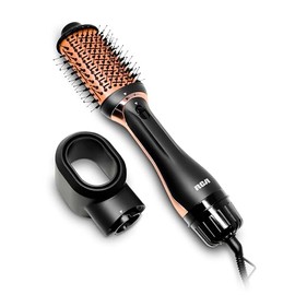 RCA Cepillo Secador 2 en 1 RC-P52, Cabezales Intercambiables y Cuerpo Desmontable, Secado Rpido y Moldeado con Volumen, Para Cabello Lacio u Ondas, 4 
