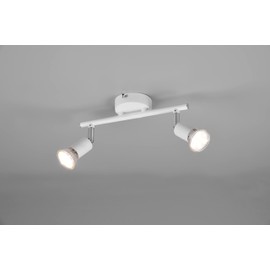 Reality Leuchten Paris R80912031 Spotlight Bar Metal Matt White 2x GU10