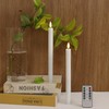 SEHNSY White Flameless Taper Candles with Remote and Timer, 10.1"