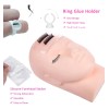 Kit Práctica Extensión Pestañas Rosa Curva C Maniquí Pinzas Cepillos