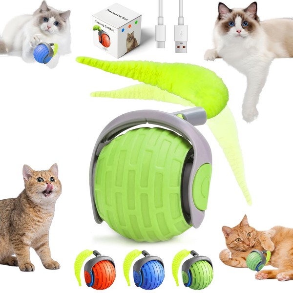 2025 New Interactive Cat Ball Toy for Indoor Cats Rotating
