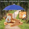 Gnodary Squirrel Feeder with Umbrella, Squirrel Feeders for Outside, Squirrel