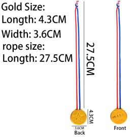 LeFeirr Pack of 18 Medals for Children, Sports Day Medals Winner Gold Medals for Children's Birthday Football or School Mini Olympics
