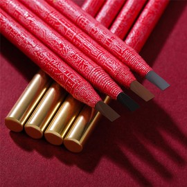 Eyebrow Pencil, Eyebrow Pencil (Drawstring Type), Waterproof, Long Lasting, Sweat Resistant, 4 Colors! Easy Coloring, Practical Eyebrow Pencil for Beginners, Eyebrow Pencil, Smearproof Eyebrow Pencil,