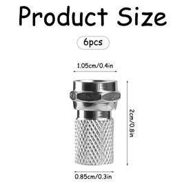 Thyonta 6 PCS Cable Connector Extruded F Head Cable TV Adapter RG6 Set Top Box Straight Plug Fractional f Head Coaxial Cable TV Line Home TV