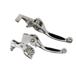 DREAM MOTION Motorcycle 7/8" 22mm Clutch Brake Levers Set CNC Aluminum Anti-Slip Handlebar Parts for Honda CRF110cc 150cc Apollo125cc ATV Off-Road SSR KAYO Motos Dirt Pit Bike Accessories (Black)