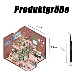 6 Sets 3D Sticker Scene, Sticker Maker, Sticker Scene, DIY 3D House Stickers, DIY Your Library, Supermarket, Camping, Fun DIY Stickers Scene, Fun DIY Stacking Scene Stickers (with Tweezers)