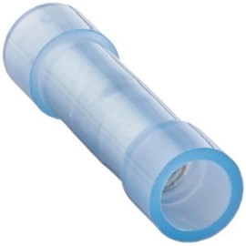 NSI Nylon Insulated Butt Splice Connector 16-14 AWG Wire Size 1.024" Length, 50 Pack