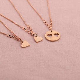 AKTAP Daughter Gifts Mother Daughter Necklace Cubic Zirconia Love Pendant Necklace Mother's Day Gift