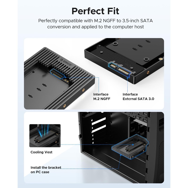 ORICO M.2 SATA (NGFF) to 3.5 Inch HDD Conversion 6Gbps