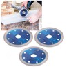 3Pcs Diamond Saw Blades Tile Ceramic Porcelain Marble Cutting Disc