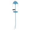 Solar Bird Feeder LED Floor Lamp with Feeding Tray Umbrella