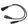 Single C14 to Dual 5 15R C13 Cord Short Power