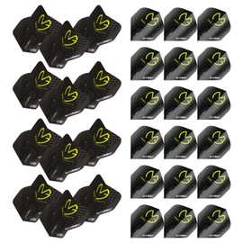 WINMAU MvG Michael Van Gerwen Prism Delta Black Dart Flights - 10 sets per pack (30 dart flights in total)