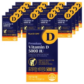 Nutri-D-Day Premium Vitamin D 5000 IU 9g, 30 tablets, 18 units / 뉴트리디데이 프리미엄 비타민D 5000 IU 9g, 30정, 18개