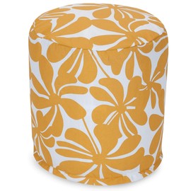 Majestic Home Goods 85907220420 Plantation Pouf, Yellow