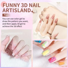3D Gel Nail Art Sculpting Gel Nail Glue 30g Non Wipe Clear Sculpting Gel for Nail art Hand Modeling Gel Building Gel Carving Nail Extension Sculpture and Decoration Soak Off UV/LED Nail Art DIY