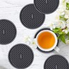 ME.FAN Silicone Coasters [6 Pack] Thickened Drink Coasters with Holder