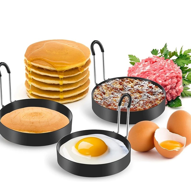 LUYING Fried Egg Mold, Set of 2, Mold, Non-Stick Stainless
