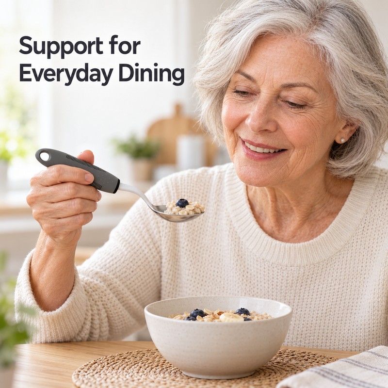 Adaptive Utensils for Seniors – Adjustable Fork and Spoon Set
