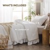 JOLLYVOGUE White Comforter Full Size, 3 Pieces Seersucker Lightweight Full