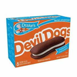 Drake's Devil Dogs, 10 Boxes of Creme-Filled Devils Food Chocolate Snack Cakes