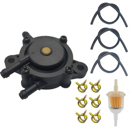 yilenxuri Fuel Pump with Filter and Oil Hose Compatible for Kohler 17HP-25HP Briggs and Compatible for Kawasaki Stratton John Deere Yamaha Golf Cart Lawn Mower Cub Cadet mikuni Fuel Pump 808492 808656