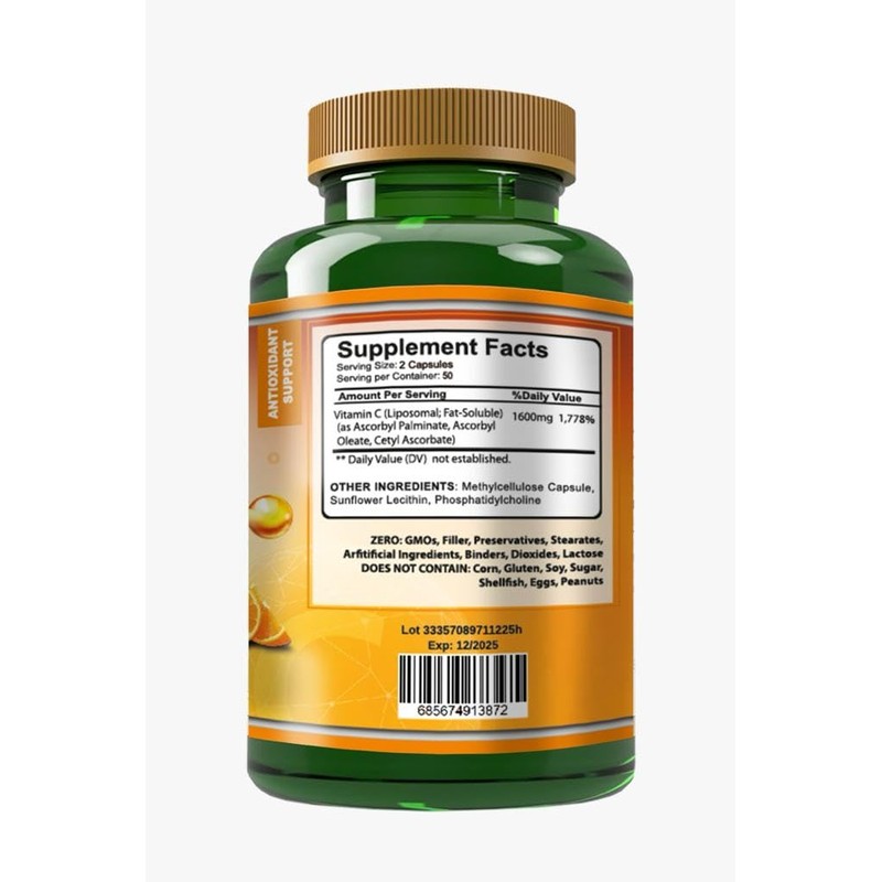VITAMISAN Liposomal Vitamin C - 100 Capsules - High Absorption