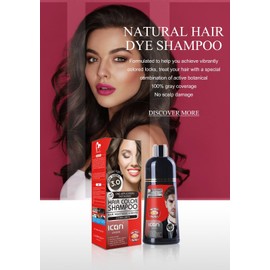 Hair Color Shampoo Dark Brown 3.0 100% Gray Coverage 400ML