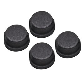 AGUTEA Black Cast Iron Pipe Fitting Cap Suitable for Vintage Shelf Support DIY Pipe Decoration Furniture Safety Decorative Cap (Pack of 4) (3/4 INCH)