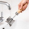 Stainless Steel Meat Chopper, Heavy Duty Mashing Head & Wooden