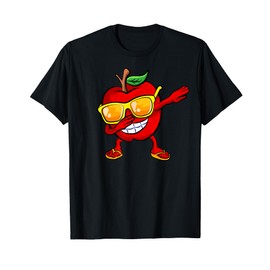 Dabbing apple Sunglasses design Green Apples Lovers T-Shirt